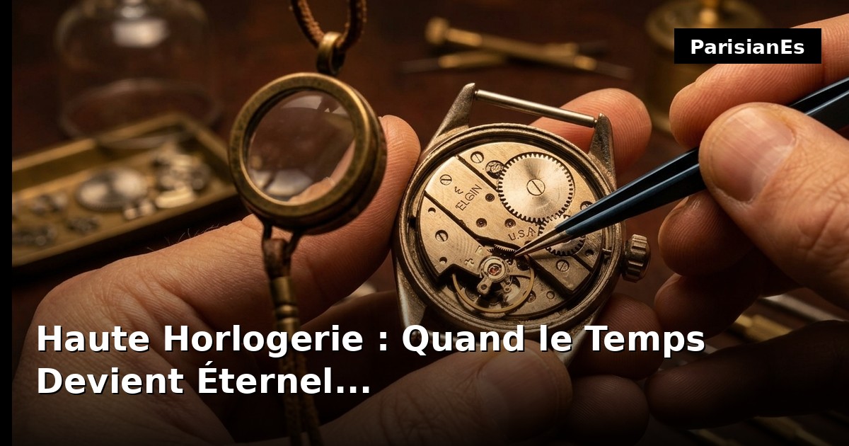 Haute Horlogerie : Quand le Temps Devient Éternel