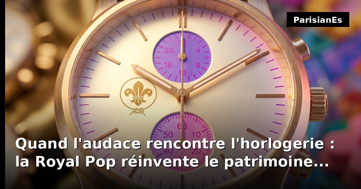 Quand l'audace rencontre l'horlogerie : la Royal Pop réinvente le patrimoine