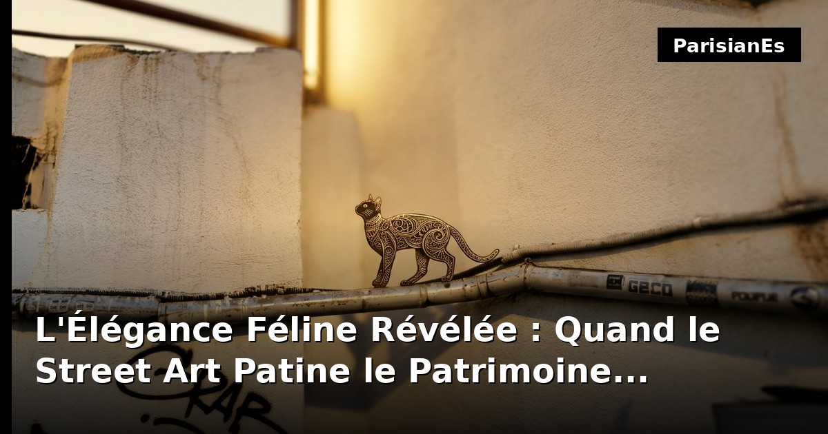 L'Élégance Féline Révélée : Quand le Street Art Patine le Patrimoine Parisien