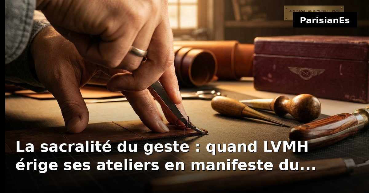 La sacralité du geste : quand LVMH érige ses ateliers en manifeste du vivant