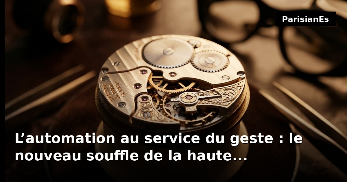 L’automation au service du geste : le nouveau souffle de la haute horlogerie