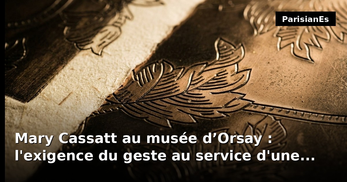 Mary Cassatt au musée d’Orsay : l'exigence du geste au service d'une indépendance absolue