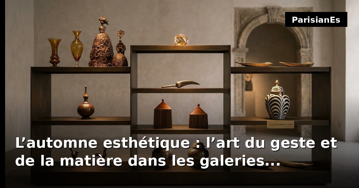 L’automne esthétique : l’art du geste et de la matière dans les galeries parisiennes